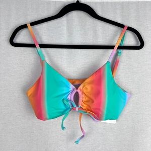 Dippin' Daisy's Multicolor Tie-Front Crop Top